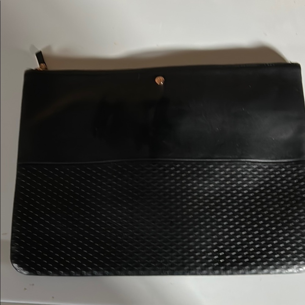 Elegant Black Textured Clutch